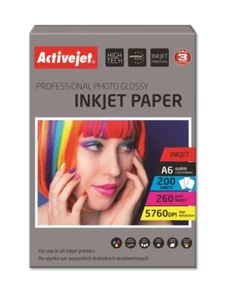 5901452122645 Papier fotograficzny Activejet AP6-260GR200 do drukarek atramentowych; A6; 200 sztuk - Zdjęcie 1 z 1