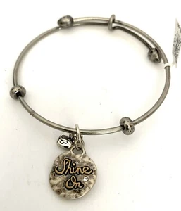 BRIGHTON JB9761 P42 BRACELET CRYSTAL SWAROVSKI BANGLE ART & SOUL SHINE ON SLIP - Picture 1 of 3