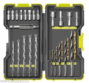 Ryobi RAK30MIX-30-Piece Set Drill & Bits Metal Drill Wood Drill Stone Drill - Picture 1 of 1