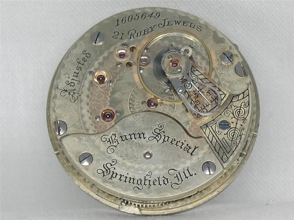 18S ILLINOIS BUNN SPECIAL RAILROAD 21 JEWEL TUTONE NICKEL POCKET WATCH, RUNNING! - Image 1 of 4