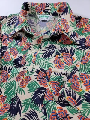 Vintage Grand Slam Munsingwear USA Tropical Floral Polo Shirt 70s 80s Penguin L - Image 1 of 4