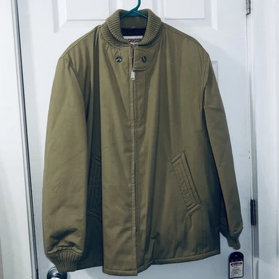 Chaqueta Bomber McGregor Ram Jet De Colección Para Hombres Talla 44 Beige Tostado Cremallera Hecha en EE. UU. Foto 1 de 4