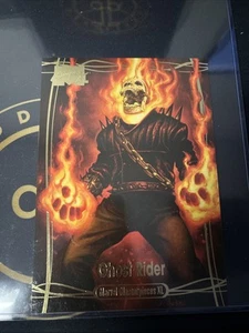 2023 marvel masterpieces xl Ghost Rider lamina d'oro /1499 - Foto 1 di 2