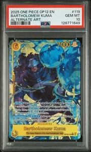 2025 One Piece OP12 EN #119 Bartholomew Kuma Alternate Art PSA 10 - Bild 1 von 2