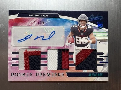 Jaylin Noel 2025 Panini Absolute Rookie Premiere Triple Patch Auto #’d /99 Rc - Image 1 of 2