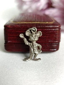 Vintage 925 Sterling Silver Disney Mickey Mouse Charm Or Pendant - Picture 1 of 3