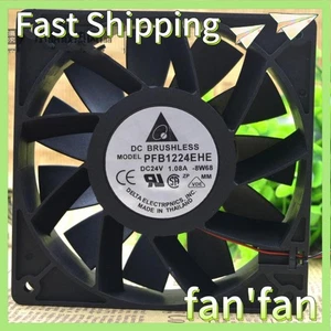 DELTA PFB1224EHE 24V 1.08A Duża objętość powietrza Przemysłowy wentylator chłodzący 12CM 12038 - Zdjęcie 1 z 3