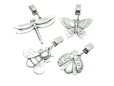 KitchenCraft Set di 4 Pesi Fermatovaglia Metallo Argento 6 x 6 cm 4 unità - Immagine 1 di 4