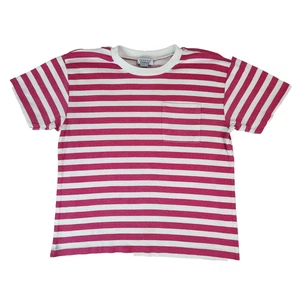 Fashion Formulas Damen T-Shirt Gr. L rosa gerippt gestreift Kurzarm #2089 - Bild 1 von 10