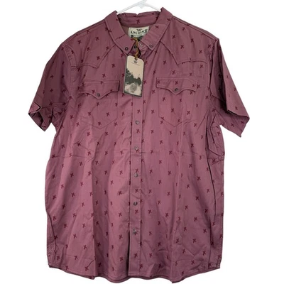Camisa abotonada King Ranch para hombre diseño Western Snap X nueva con etiquetas talla grande Foto 1 de 4