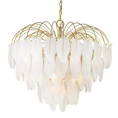 Lámpara de araña Artcraft Lighting AC11782 Alessia 29" W - blanca Foto 1 de 4