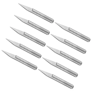 10pcs 0.3mm Tip 1/8" Shank 30 Degree 2-Flute Engraving Carving V Groove Bit - Imagen 1 de 5