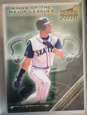1999 Pacific Aurora Ken Griffey Jr. Kings of the Major Leagues (#9) insert card - Image 1 of 2