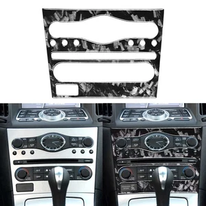 Forged Carbon Fiber Center Console AC CD Panel Cover Trim For Infiniti G37 Q60 - Bild 1 von 14