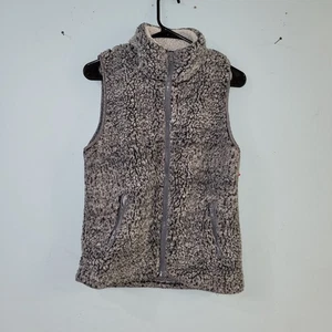 Chaleco Merokeety Mujer Talla S Dos Tonos Gris Bolsillos con Cremallera Aspecto Lana Cordero - Imagen 1 de 8