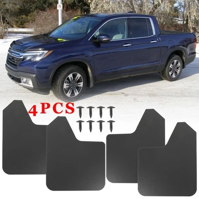 4X Front Rear Mud Flaps Splash Guards Fender Mudguards Black For Honda Ridgeline - Изображение 1 из 4