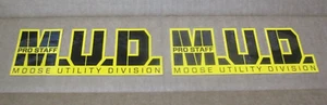 2 MUD Moose Utility Division Pro Staff 8"x3" sticker/decal NEW atv motocross - Picture 1 of 1
