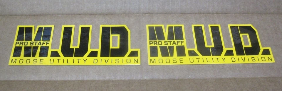 2 MUD Moose Utility Division Pro Staff 8"x3" sticker/decal NEW atv motocross - Image 1 of 1