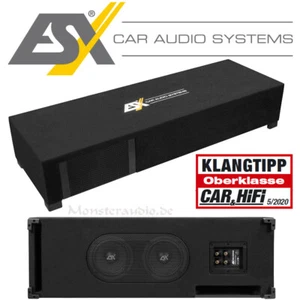ESX 600 Watt Dual-Bassreflex Subwoofer Flach Bassbox Auto DBX600Q 2 x 165mm Sub - Bild 1 von 2