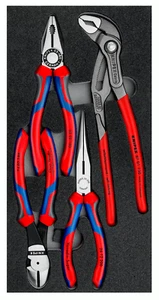 Knipex 00 20 01 V15 4-teiliges Basiszangen-Set in Schaumstoffeinlage - Bild 1 von 3