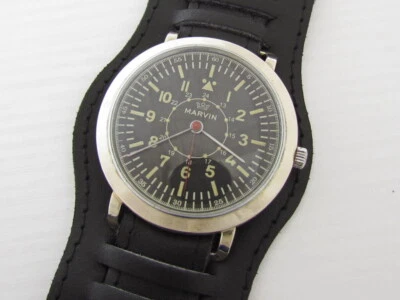 Marvin Laco 飞行员飞行德国空军飞行员二战复古 1939 - 1945 瑞士手表 — 第 1/4 张图片