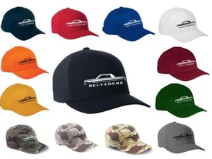 1966 1967 Plymouth Belvedere Hardtop Color Outline Design Hat Cap NEW - Picture 1 of 1