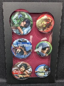 Attack on Titan Promo Pinback Set of 6 New and Unused - Picture 1 of 5