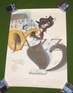 1998 Spoleto JAZZ Festival Charleston South Carolina POSTER Collectors L@@K - Picture 1 of 2