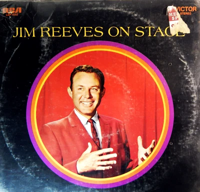 SEALED JIM REEVES ON STAGE LP 1968 VINYL RECORD NEW 12" 33 rpm W/ THE BLUE BOYS - Imagem 1 de 3