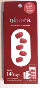 Tiras de uñas de gel semicurado Ohora con rosa crema NB-074-W - Dura 14+ días - Imagen 1 de 2