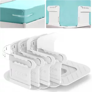 4x Upgraded Bed Sheet Mattress Holder Fastener Grippers Firm Tight Easy Install - Picture 1 of 12