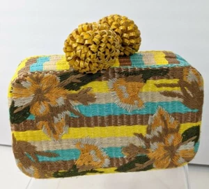 Sam Edelman Nedlepoint floral  box clutch   - Picture 1 of 12