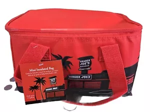 Bolso de Mano Trader Joe's MINI Refrigerador Aislado ROJO NUEVO CON ETIQUETAS - Imagen 1 de 9