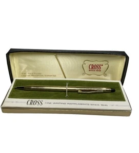 Vintage 1975 CROSS Ball Pen 12 Karat Gold Filled 6602 Works Very Well with Case - Picture 1 of 10