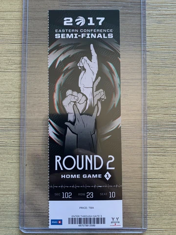 2017 Toronto Raptors NBA Playoff Mint 3D Ticket Stub vs Bucks or Cavs Lebron Cover