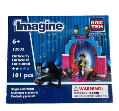 Singer and Pianist BricTek Imagine Building Block Construction Brick 12032 NEW - Image 1 of 2