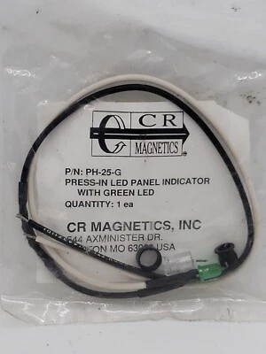 CR Magnetics PH-25-G Press-In Panel Indicator Light Green LED - Image 1 of 4