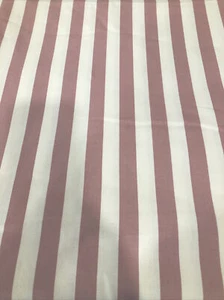 Tessuto Richloom originale serigrafia drappeggio rosa/bianco sporco righe cotone 8 yds - Foto 1 di 6