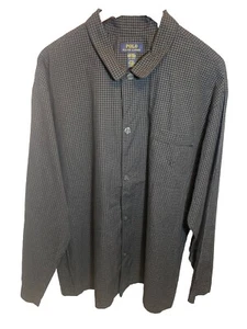 Herren XL schwarz kariert Nachtwäsche Oberteil Polo Ralph Lauren neu mit Etikett Knopfleiste - Bild 1 von 16