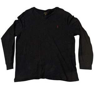 Polo Ralph Lauren Shirt Mens XL Black Long Sleeve Embroidered Red Pony Cotton - Picture 1 of 9