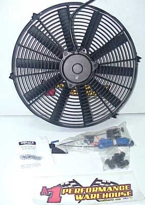 NEW DERALE 16" Straight Blade Electric Cooling Fan 16916 - Image 1 of 4