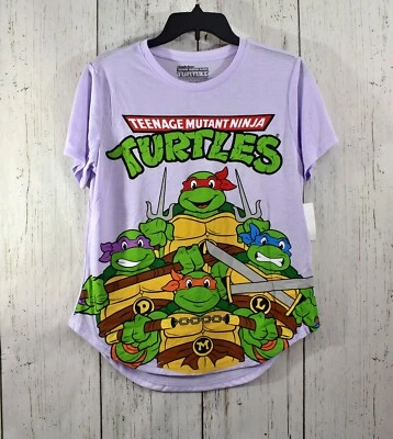 Camiseta para mujer Junior Nickelodeon TMNT Turtle Ninja M (7-9), L (11-13) camiseta lila Foto 1 de 4