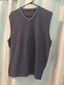 METROPOLITAN VIEW Men's Blue V-Neck Wool Blend Sweater Size XL - Picture 1 of 5