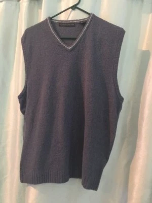 METROPOLITAN VIEW Men's Blue V-Neck Wool Blend Sweater Size XL - Image 1 of 4