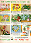 1963 vintage AD FERRY MORSE SEEDS , vegetables, fruit , Bonsai Pine 030819