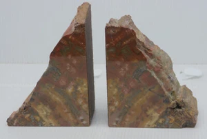 ARIZONA PETRIFIED WOOD BOOKENDS, 5 LBS, 4 OZ, 5.75 IN HIGH - Picture 1 of 9