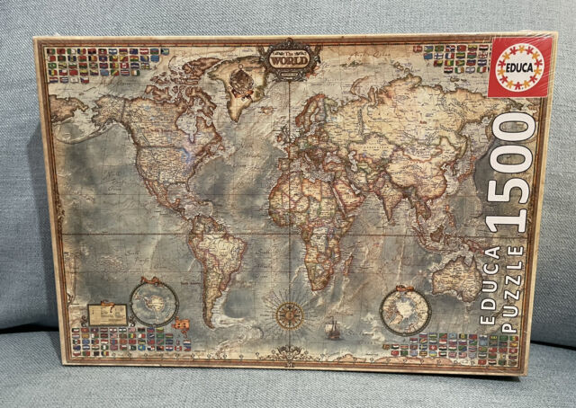 Educa Historic World Map Jigsaw Puzzle 4000 Pieces New Sealed Box Wear