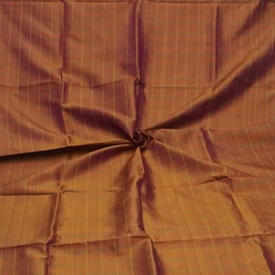 Vintage Purple Dual Tone 100% Pure Silk Sari Remnant 5YD Craft Fabric Silk Scrap - Image 1 of 4