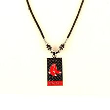 MLB Boston Red Sox Baseball Official Licensed Merch Diamond Plate Style Necklace