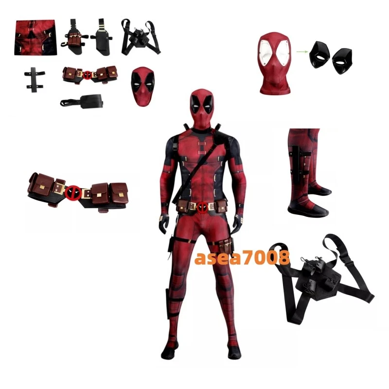 Deadpool 3 Уэйд Уилсон косплей костюм аксессуары красная маска ремень костюм для Хэллоуина - Изображение 1 из 4